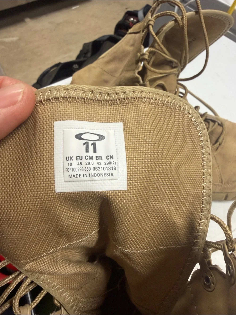 Oakley Tan Tactical Lace-Up Canvas Boots